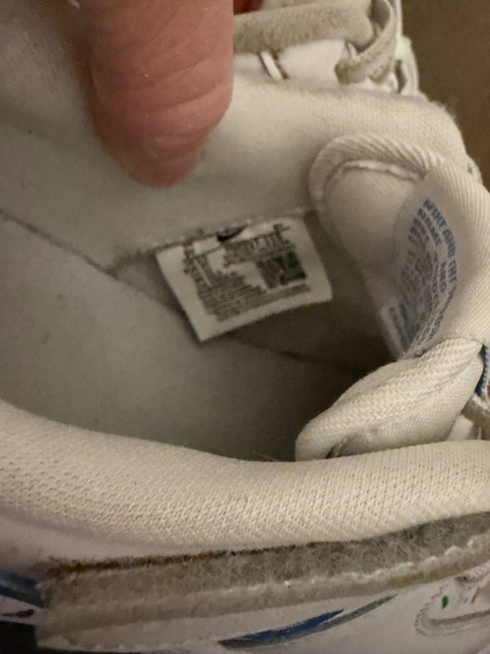 Boys Blue & White Nike Air Force One Size 3 (With Sprinkles) - Picture 2 of 2